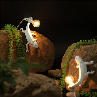 Lampe De Table Moderne En Résine De Lézard Animal-Lampe Veilleuse